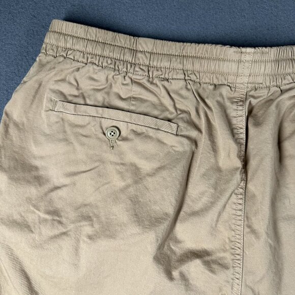 J Crew Shorts Mens Large Khaki Tan Drawstring Casual Elastic Waist Re-Imagined - Picture 9 of 10